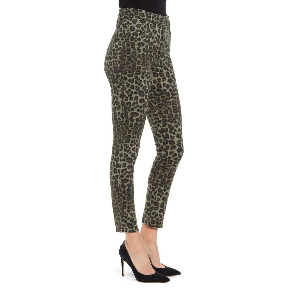 Good American Good Waist Crop Jeans Leopard NWT 29